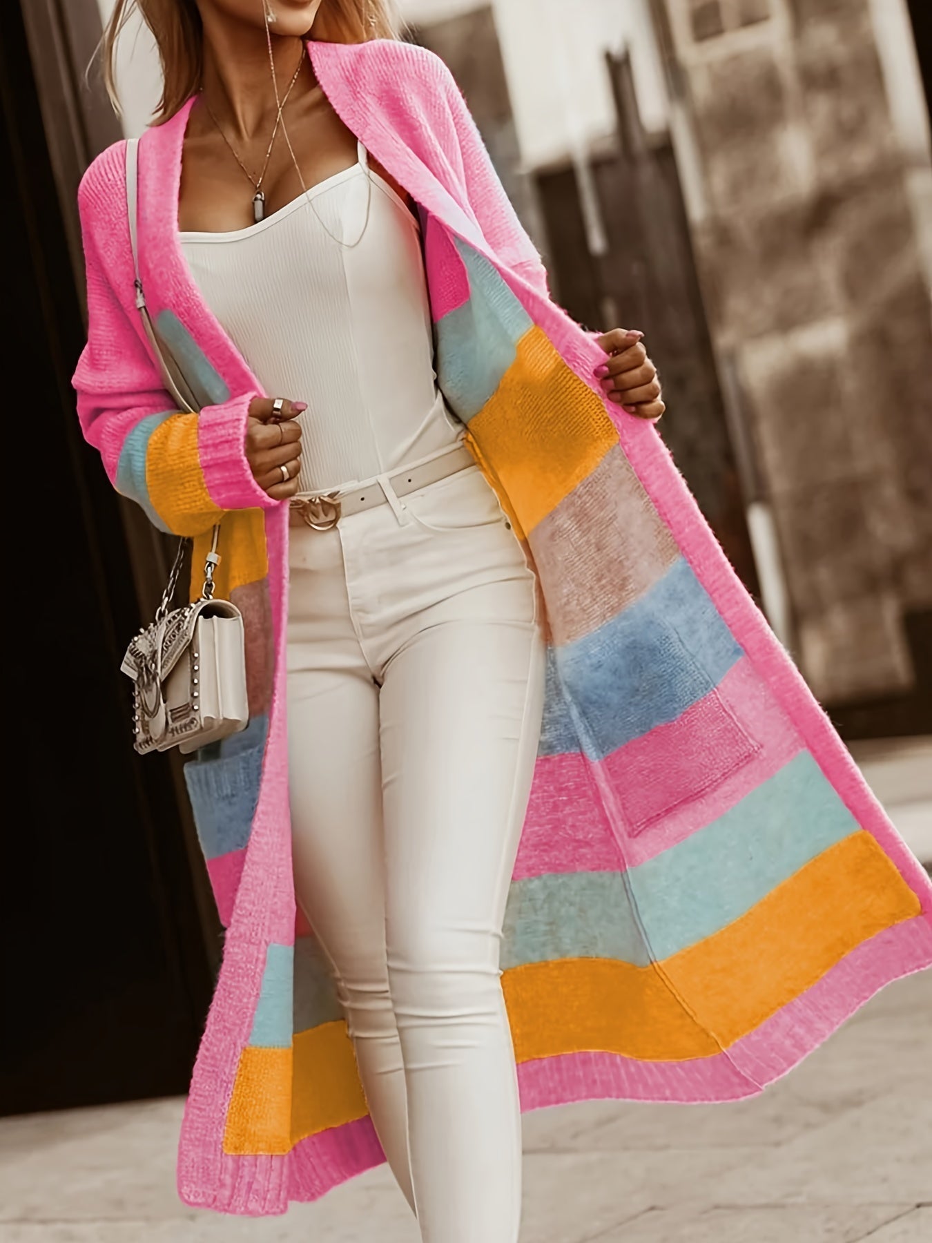 Noemi | Cardigan cu Dungi Pastel